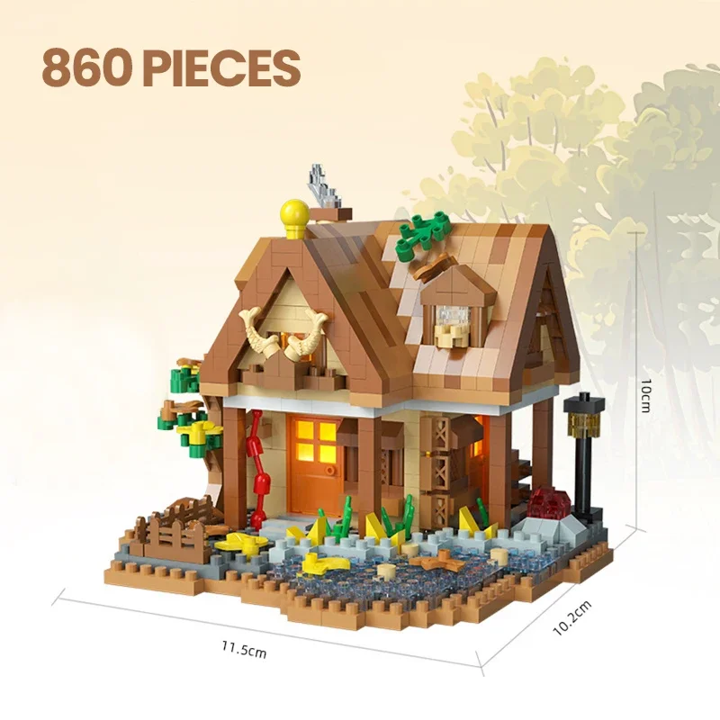 Bloques De Construcción Para Casas En Los Árboles Del Bosque, Mini Modelos De Plástico, Juguetes Educativos De Montaje Diy.