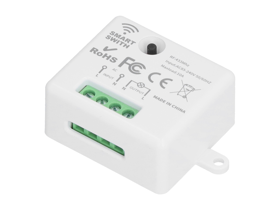 Módulo de interruptor inteligente de 433 MHz y 10 A con control remoto inalámbrico para luz, CA 85-240 V.