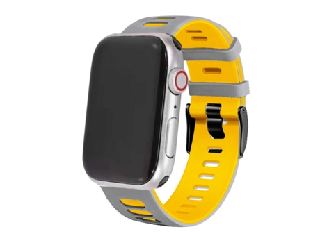 Correa Pioneer para Apple Watch Series 7 45Mm Gris y Amarillo