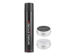 3pcs Spray De Construcción Capilar 350ml, Arcilla Capilar 50ml Y Cera Capilar 50ml Para Estilo Masculino
