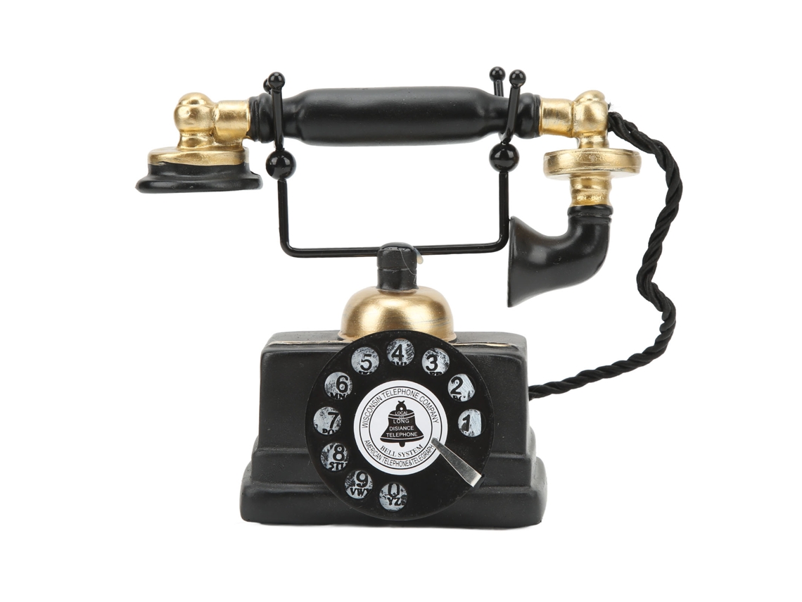 Modelo De Teléfono Antiguo Retro Decorativo De Resina Para El Hogar, Tienda, Bar, Cafetería, Estudio Y Escritorio.