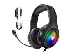 Micrófono Jogos Surround Sound Led Cancelamento Ruído Controle Yizhood Negro