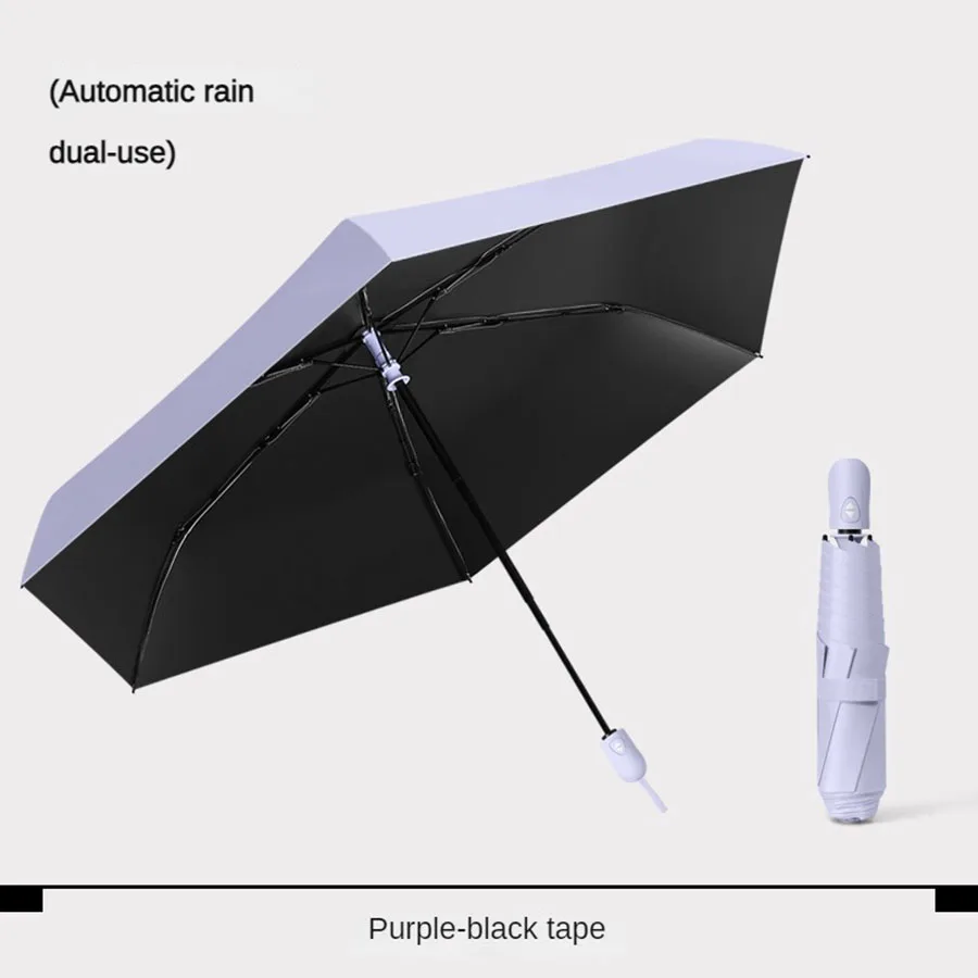 (morado, 6k) Paraguas Automático Ultraligero Y Portátil Para Mujer, Apto Para Todo Tipo De Clima Y Protección Solar.