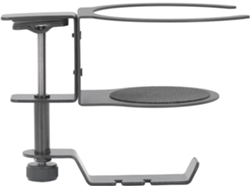 Soporte para auriculares y vasos: soporte de mesa universal 2 en 1 para auriculares y bebidas.