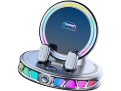 Soporte Para Teléfono Móvil Con Ventosa Para Coche Y Luz Giratoria De 360° Para El Salpicadero