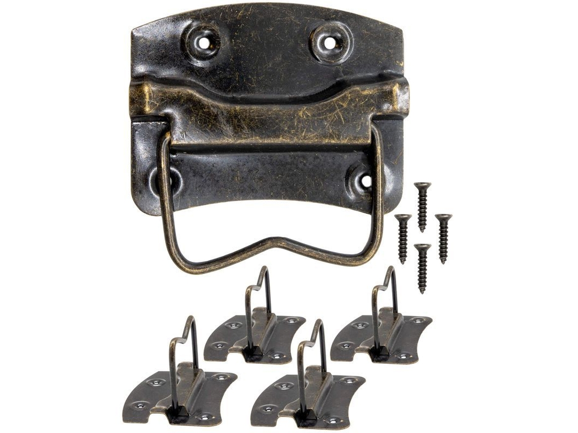 Mango De Plegado Para Cajas, 4 Unidades, Diseño Bronce Antiguo, 76x72mm, Estilo Rústico