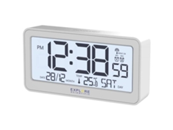 EXPLORE SCIENTIFIC Rdc1000Gye000 Reloj Despertador Radio Controlado Blanco Mate Wake-up Times 2