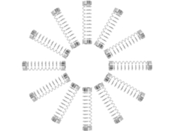 Muelles De Compresión Para Bolígrafos, 0,4 X 4,5 X 18 Mm, 200 Unidades, Acero Para Muelles Macizo.