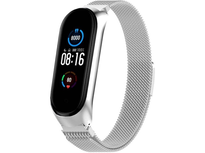 Brazelete COOL Metal Xiaomi Mi Band 5 (Plateado)