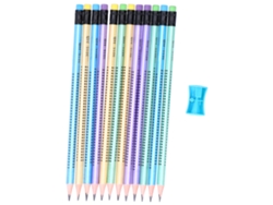 Juego De 12 Lápices De Dibujo Antideslizantes Con Sacapuntas Para Oficina Y Arte.