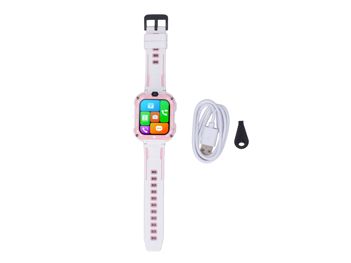Ats-reloj Inteligente Para Niños Con Gps Llamada Vídeo Bidireccional Regalo De Cumpleaños Rosa