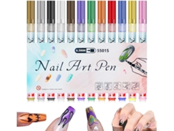 Lápices Para Pintar Uñas Outils Puntas Finas Secado Rápido, Manucure