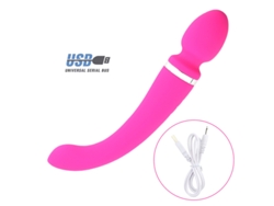 Vibrador Potente De Doble Cabeza De 10 Velocidades Para Mujer (rojo)