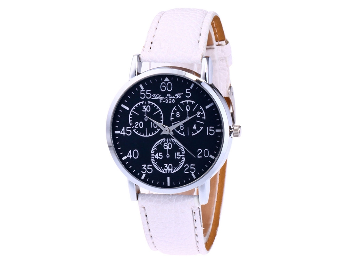 Reloj De Pulsera De Aleación Con Dial Redondo Analógico De Cuarzo Para Mujer Blanco