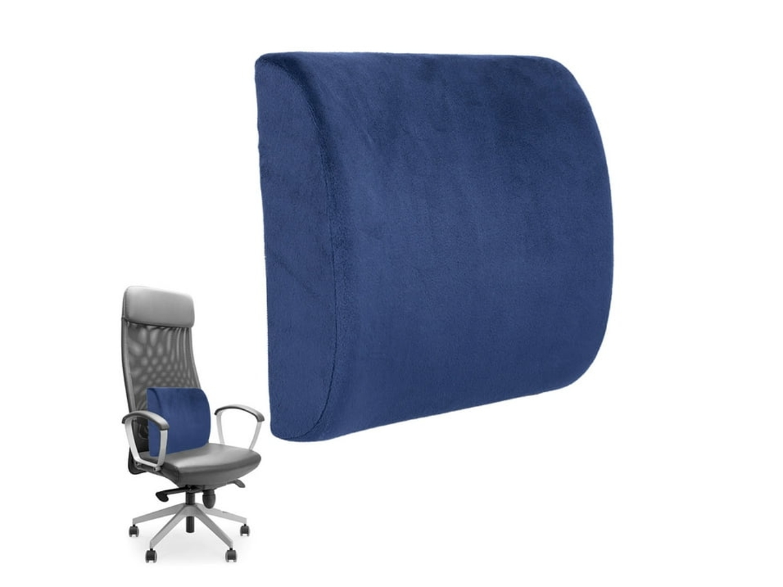 Almohada De Apoyo Lumbar, Almohada Ergonómica Para Respaldo De Silla De Oficina, Alivia Eficazmente El Dolor, Azul Oscuro Gertiz