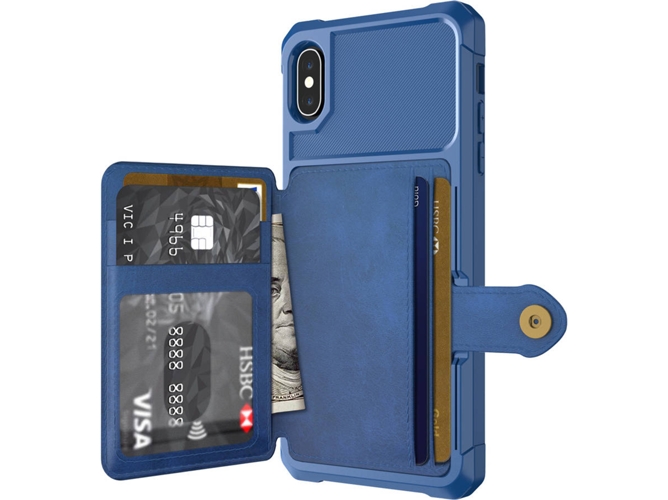 Funda iPhone XS Max WISETONY Kaiqimi-700 Azul
