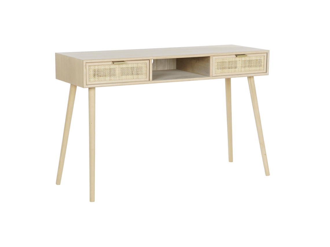 Consola Paulownia Mdf Rejilla Natural 120x42,5x78cm