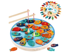 Brinquedo De Pesca Magnética Em Madeira Alfabeto Aprendizagem Contagem Jogo Para Crianças 3+