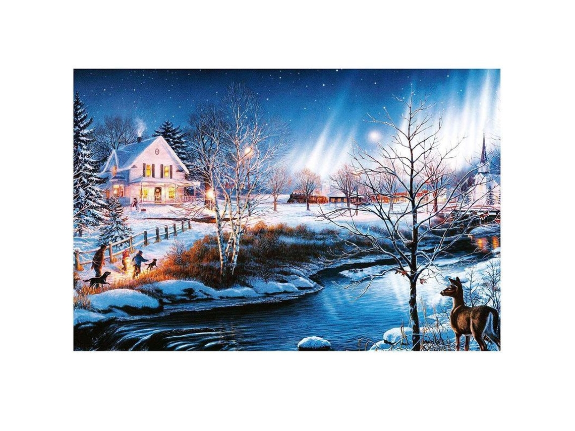 Rompecabezas Navideño Para Adultos, 1000 Piezas, Rompecabezas De Nieve, Regalo Que Desafía La Inteligencia, Tamaño 70x50cm