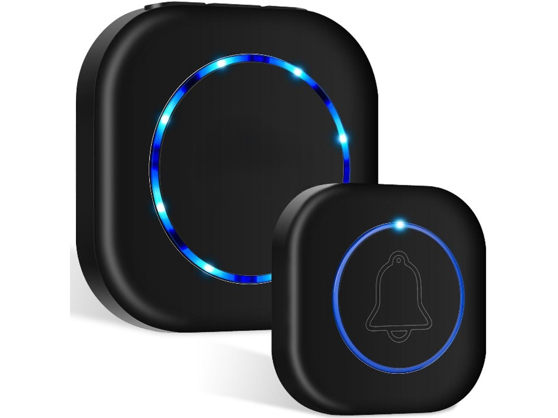 VVJIJILLY Alerta De Entrada Inteligente, Campainha Sem Fio Para Empresas, Escritório Doméstico, Sistema De Campainha À Prova Dágua Com 45 Toques, Indicador Led