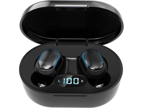 Auriculares Bluetooth True Wireless GETEK AW21 (In Ear - Micrófono - Negro)