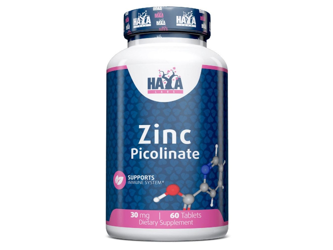 Picolinato de zinc 30 mg, 60 comprimidos. Haya Labs
