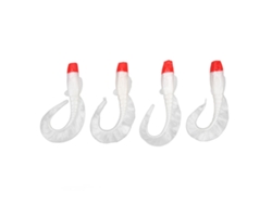 2026rebe-4 Piezas Señuelo De Pesca Simulación Bait Lifelike Pvc Para Peces Bass Mandarín Agua Dulce Rojo Blanco