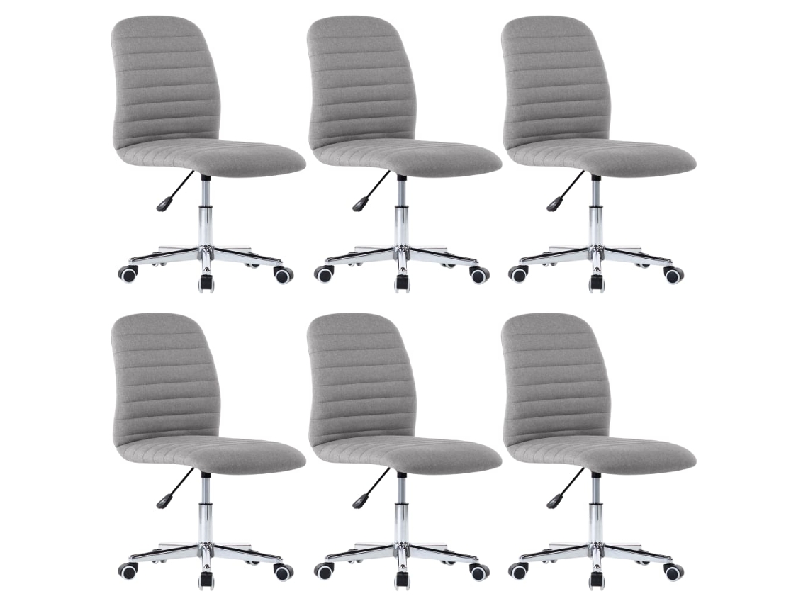 Maison Exclusive - Sillas De Comedor 6 Unidades De Tela Gris Claro