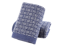 Juego De 2 Toallas De Baño De Algodón A Rayas, Suaves Y Absorbentes, De 34 X 74 Cm (azul).