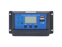 Controlador de carga solar LCD 20A 12V 24V con 2 puertos USB inteligentes de 5V e identificación automática