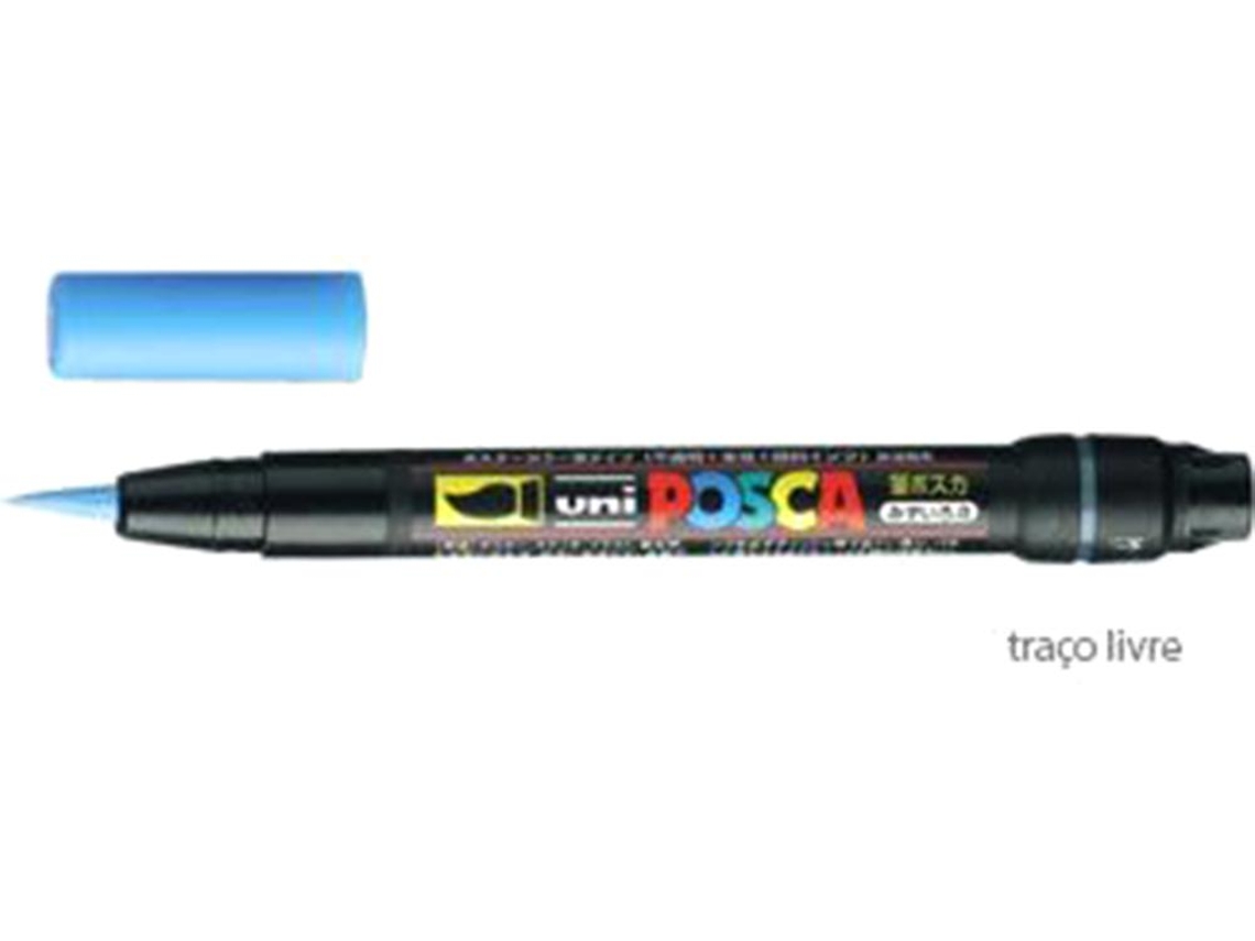 Marcador Uniball Posca Pcf350 Free Azul Claro