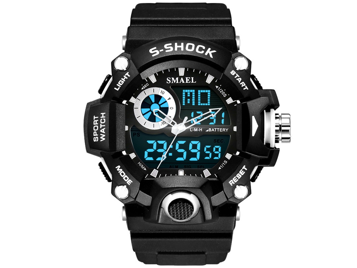 Reloj Deportivo Electrónico, Resistente Al Agua, Con Led, Para Estudiantes/adolescentes, Blanco.