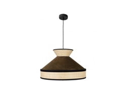 Lámpara colgante Fabrizio 1xe27 Natural/marrón Regx50x50 Cm Fabrilamp