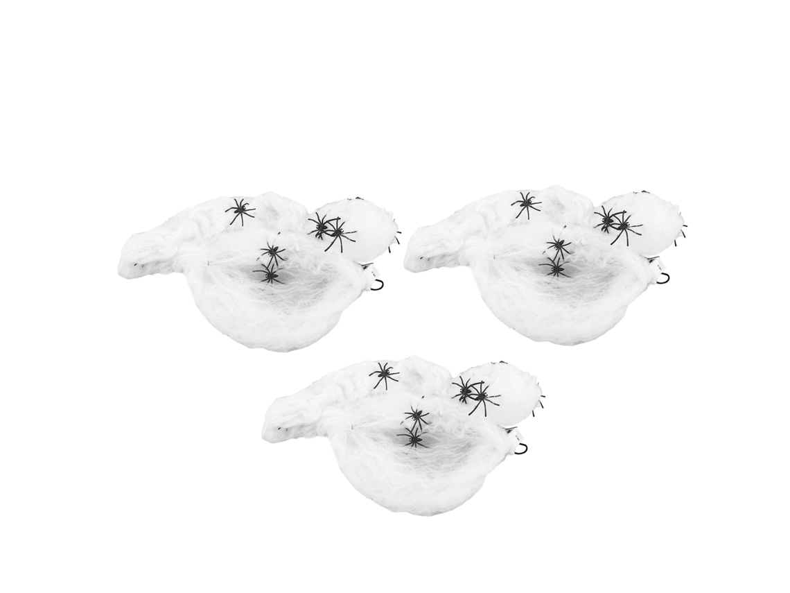Yncm-3 Piezas Telaraña Artificial De Araña Suave Para Decoración De Halloween Casa Embrujada Bar Interior Exterior