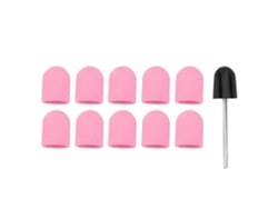 Accesorio para limar uñas, cabezal pulidor y lijador, lima de uñas rosa, herramienta de manicura