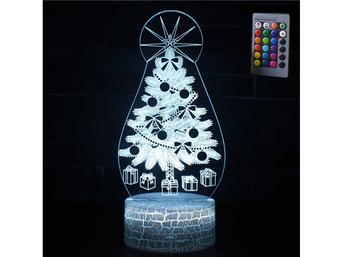 Candeeiro De Mesa 3D Da Serie Árvore De Natal - Consulte La Nota 3 Para Detalles JEIIBRZUI