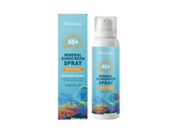 Spray protector solar mineral con FPS alto y de rápida aplicación.