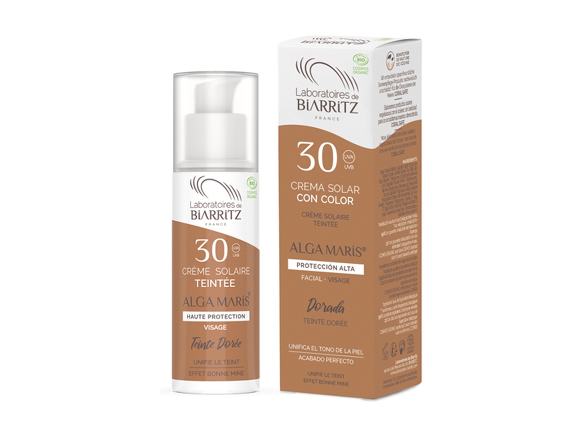 Laboratoires de Biarritz - Creme Protetor Solar Rosto cor Dourado SPF30 50 ml