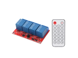 Módulo De Relé De 4 Canales Con Receptor Infrarrojo Control Remoto Interruptor 5v