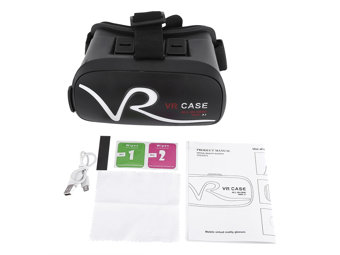 Lentes De Realidad Virtual Para Teléfonos Inteligentes De 4-5.8" Color Blanco Control Táctil 3d