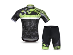 Conjunto De Maillot De Ciclismo Para Hombre Con Calzoncillos De Manga Corta Con Espuma De Gel Transpirables Y De Secado Rápido.