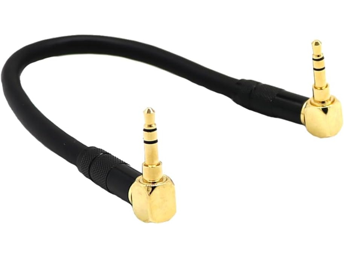 Cable adaptador macho a 3,5 mm para audio de coche, cable de 90 grados para teléfonos móviles, SFUSHOS