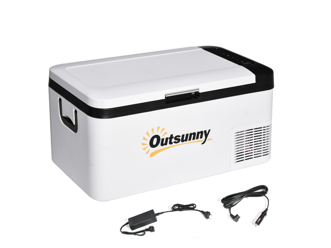 Refrigerador Portátil 18L, 12/24v, Resfria até 20°C, Compressor, Luz Led, Dobrável, Carro | S/MARCA