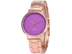 Reloj De Pulsera Analógico De Cuarzo Con Brazalete De Acero Rosa - Regalo Para Mujer