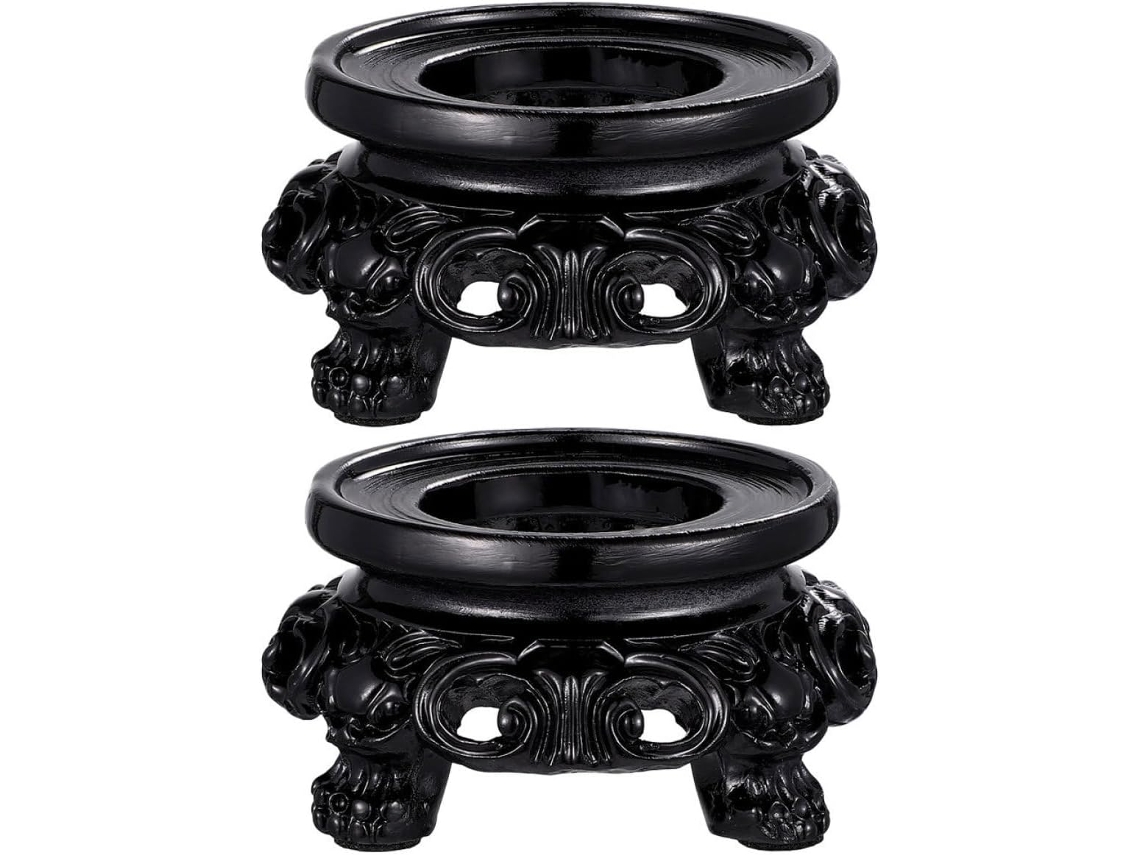 Soporte Cristal Resina 2 Unidades Hueca Única Duradera Decoración Oficina Hogar Portátil Elegante Bola Base