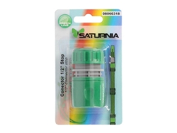 Conector manguera plastico 1/2 con stop  blister