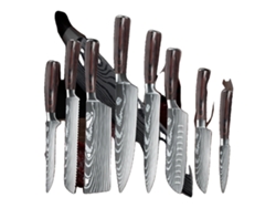 Juego de cuchillos de cocina de 8 piezas, hojas de acero inoxidable, mango cómodo, 8 piezas OEM