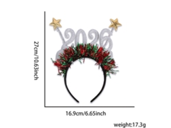Diadema navideña con cuernos, accesorio navideño brillante, ideal para fiestas, cosplay y uso diario Aeuzwr (Estilo 61)