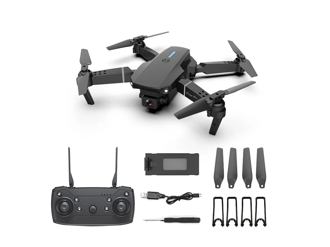 Mini Drone SZSMART  E88 com 2 Câmaras Alcance 80-100M 1080P 15Min Max 3.7V 1800Mah 1 Bateria