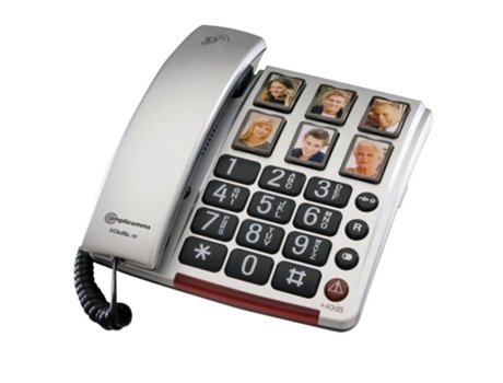 Teléfono Senior AMPLICOMMS Bigtel 40 Plus +40Db Gris